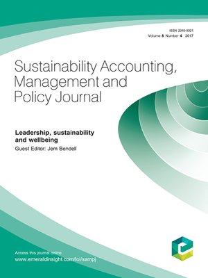 cover image of Sustainability Accounting, Management and Policy Journal, Volume 8, Number 4